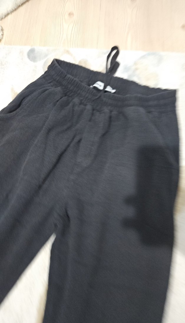 Siyah erkek lastikli Rahat Kesim Pantolon - Görsel 2