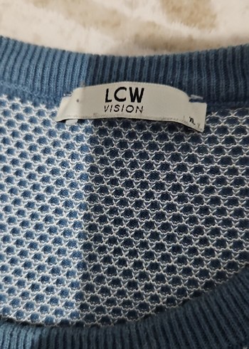 Gri mavi Erkek Örgü Triko Kazak - Görsel 3