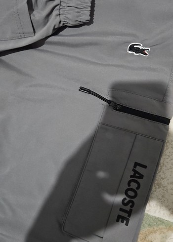 Lacoste Gri Fermuarlı Rahat Erkek Eşofman Altı - Görsel 2