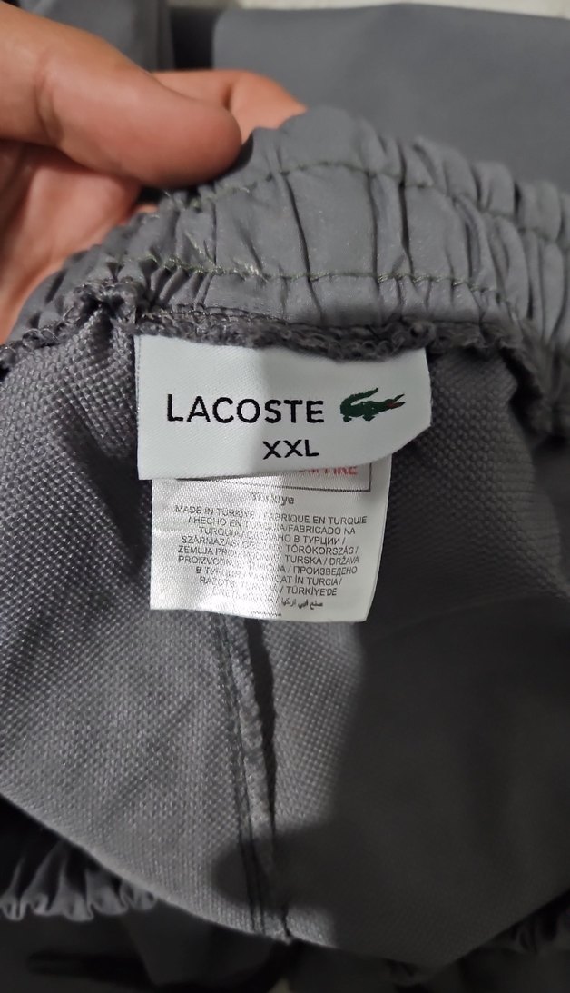 Lacoste Gri Fermuarlı Rahat Erkek Eşofman Altı - Görsel 3