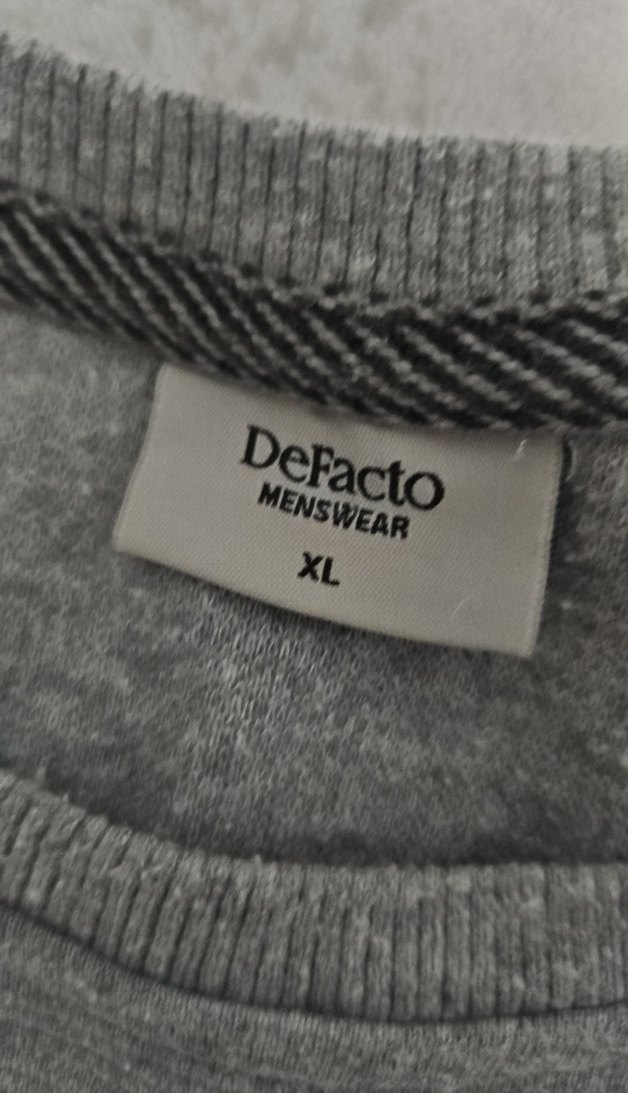 Gri Erkek Sweatshirt Bisiklet Yaka Rahat Kesim - Görsel 2