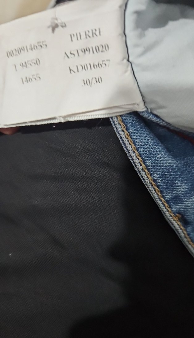 Mavi Bol Kesim Kot Pantolon - Görsel 2