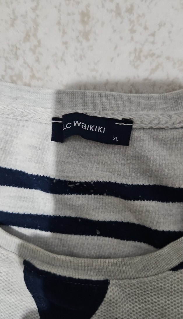 Erkek Uzun Kollu Pamuklu Gri Tişört XL - Görsel 3