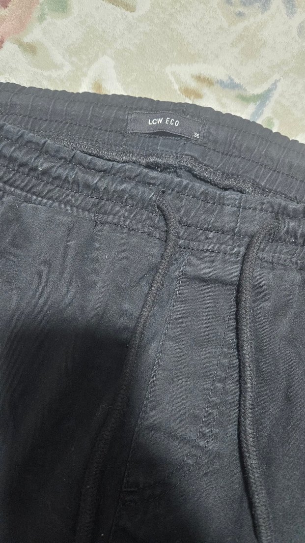 Siyah Erkek Elastik Belli Rahat Kesim Kot Pantolon - Görsel 3