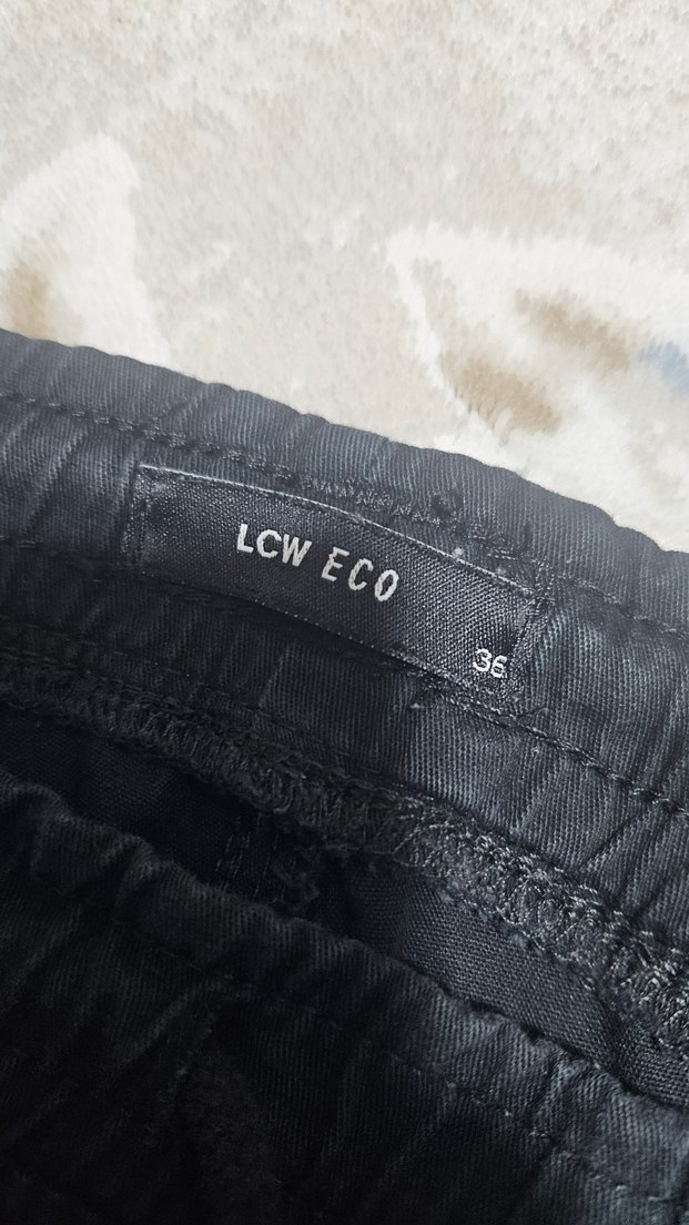 Siyah Erkek Elastik Belli Rahat Kesim Kot Pantolon - Görsel 2