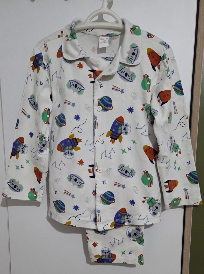 Renkli Baskılı Çocuk Pijama Takımı - Görsel 5