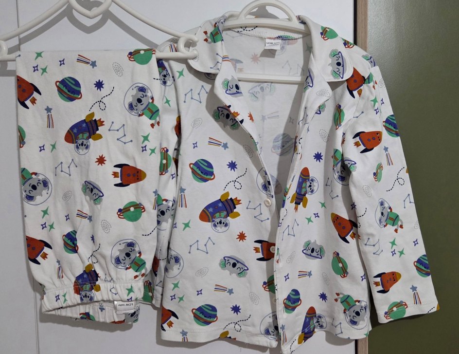 Renkli Baskılı Çocuk Pijama Takımı - Görsel 2