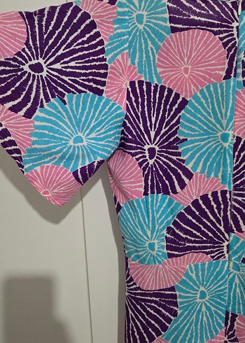 Bohem V Yaka Uzun yazlık Elbise - Görsel 4