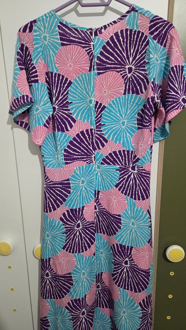 Bohem V Yaka Uzun yazlık Elbise - Görsel 3