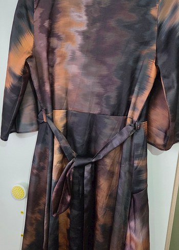 Bohem Tarz Uzun Bağcıklı yazlık mini elbise - Görsel 4