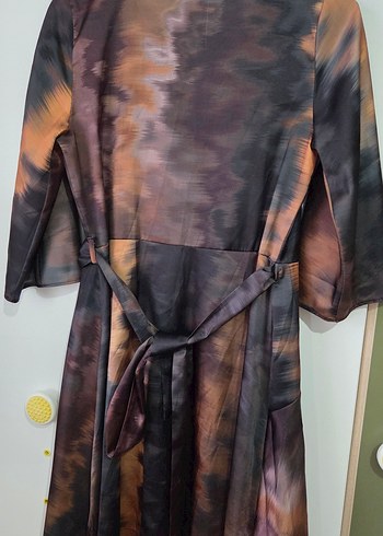 Bohem Tarz Uzun Bağcıklı yazlık mini elbise - Görsel 3