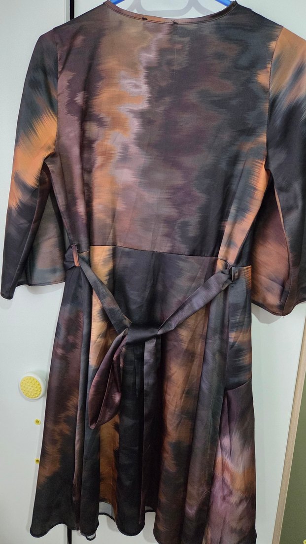 Bohem Tarz Uzun Bağcıklı yazlık mini elbise - Görsel 4