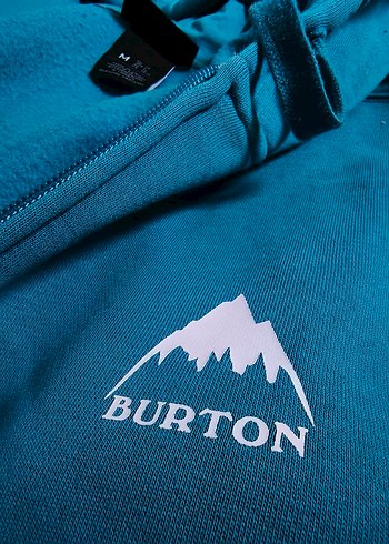 Burton Kapüşonlu Fermuarlı Erkek Mavi Sweatshirt - Görsel 2