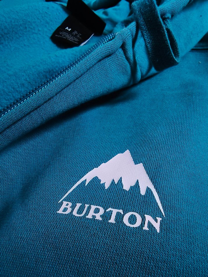Burton Kapüşonlu Fermuarlı Erkek Mavi Sweatshirt - Görsel 2