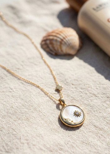 Altın Renk Mini Zincir Detaylı Kadın Kolye - Görsel 7