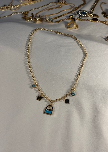 Altın Renkli Mini Zincir Kolye - Görsel 2