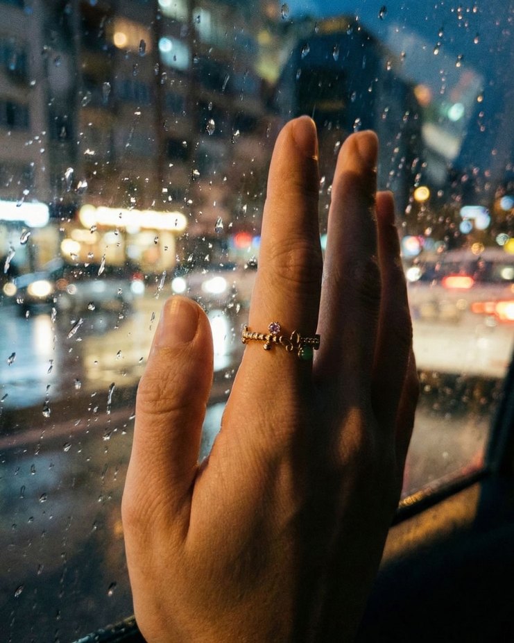 Vintage Yeşil Boncuklu Altın Renkli Kadın Yüzük - Görsel 5