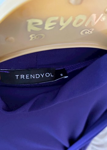 Mor Uzun Drapeli Kadın Elbise - Görsel 3