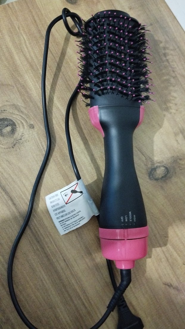 Pembe Tek Adım Saç Kurutma Fırçası - Görsel 2