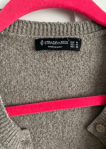 Düğmeli Bej Kadın Midi Hırka - Görsel 2