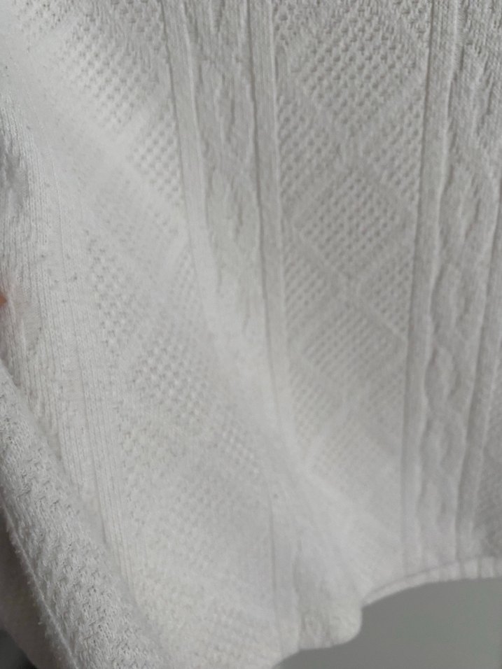 Beyaz Örgü Boğazlı Kadın Kazak - Görsel 4