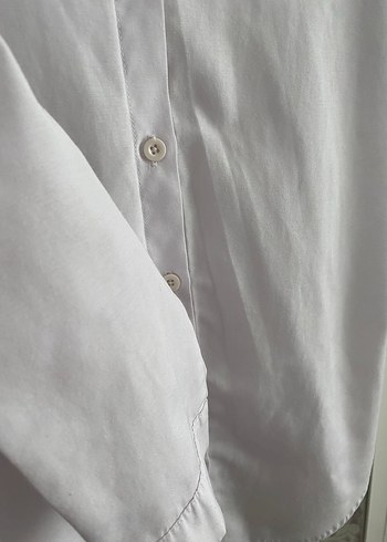 Beyaz Pamuklu Uzun Kollu Gömlek - Görsel 3