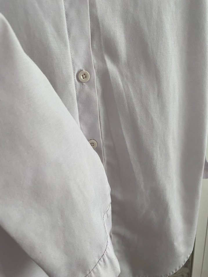 Beyaz Pamuklu Uzun Kollu Gömlek - Görsel 3