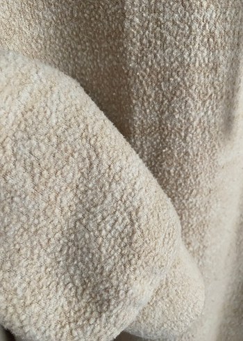 Bej Kadın Triko Midi Elbise Kapüşonlu - Görsel 2