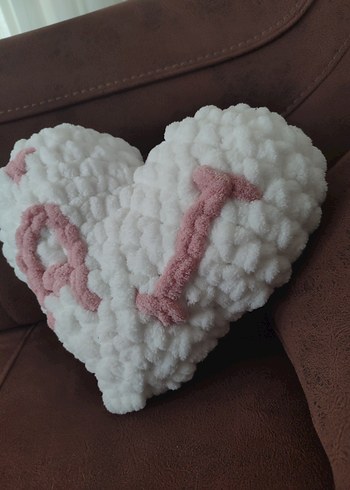 Alize Puffy Harf Yazılı Kalp Yastık - Görsel 2