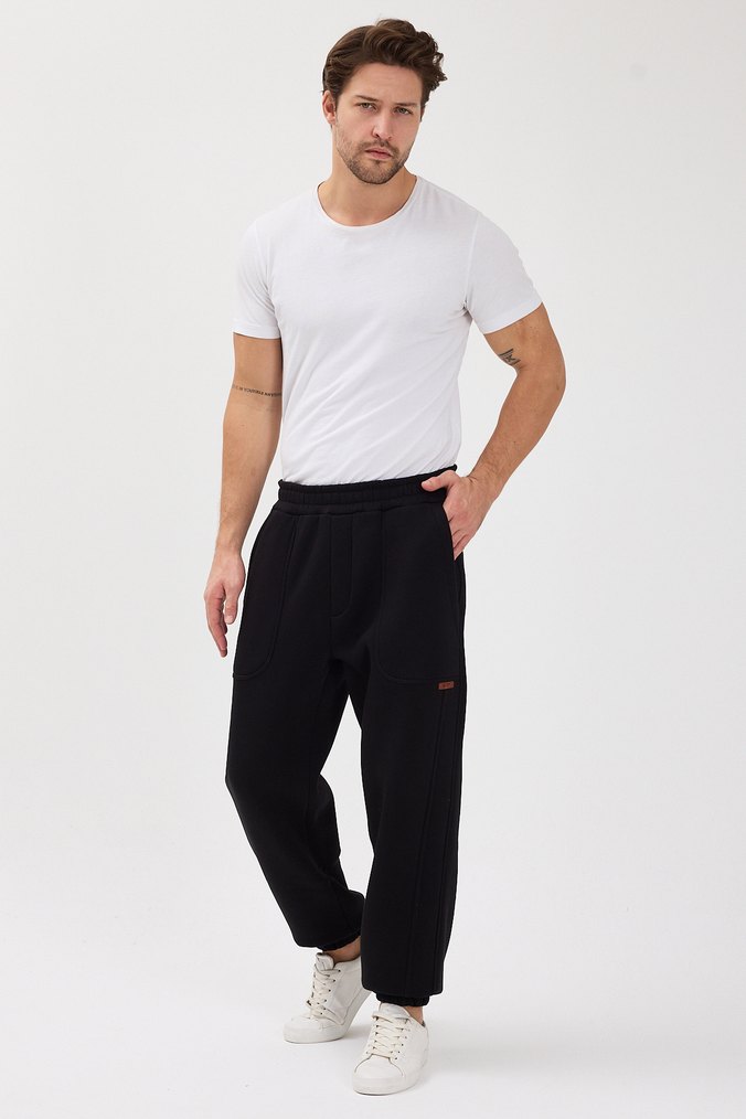 Erkek pamuklu Rahat Kesim Eşofman Altı - Görsel 3