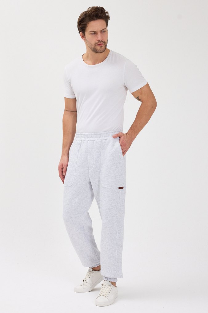 Erkek pamuklu Rahat Kesim Eşofman Altı - Görsel 3