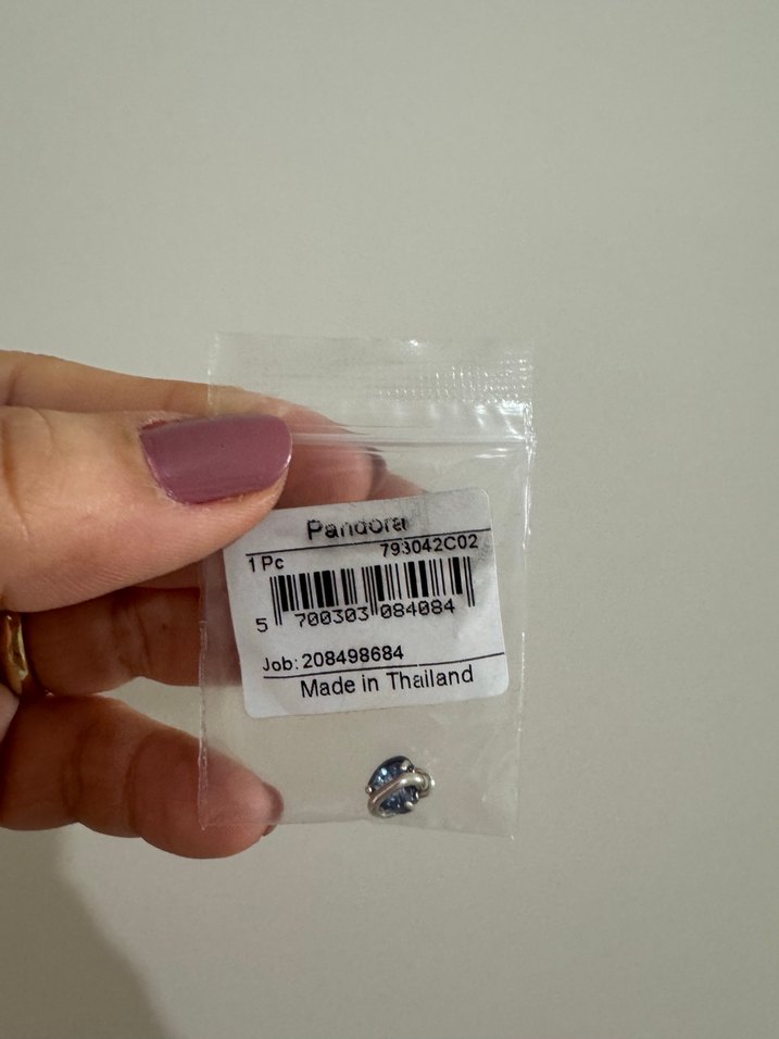 Pandora Mavi Kalp Mini Sallantılı Charm - Görsel 3