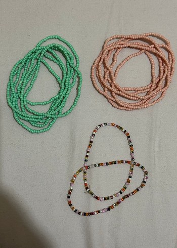 Renkli Boncuklu Bileklikler 16 adet - Görsel 2