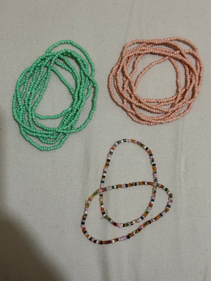 Renkli Boncuklu Bileklikler 16 adet - Görsel 2