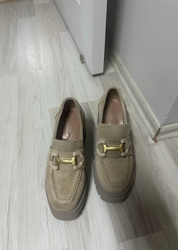 Platform vizon toka detaylı Loafer - Görsel 6