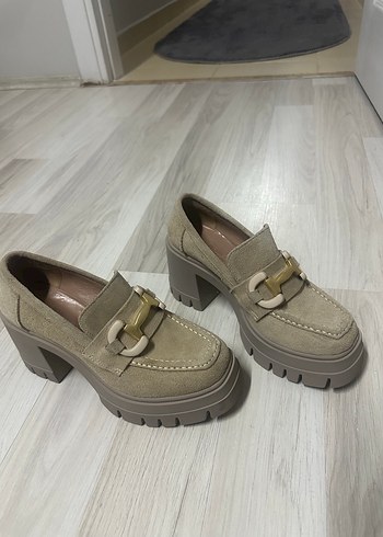 Platform vizon toka detaylı Loafer - Görsel 2