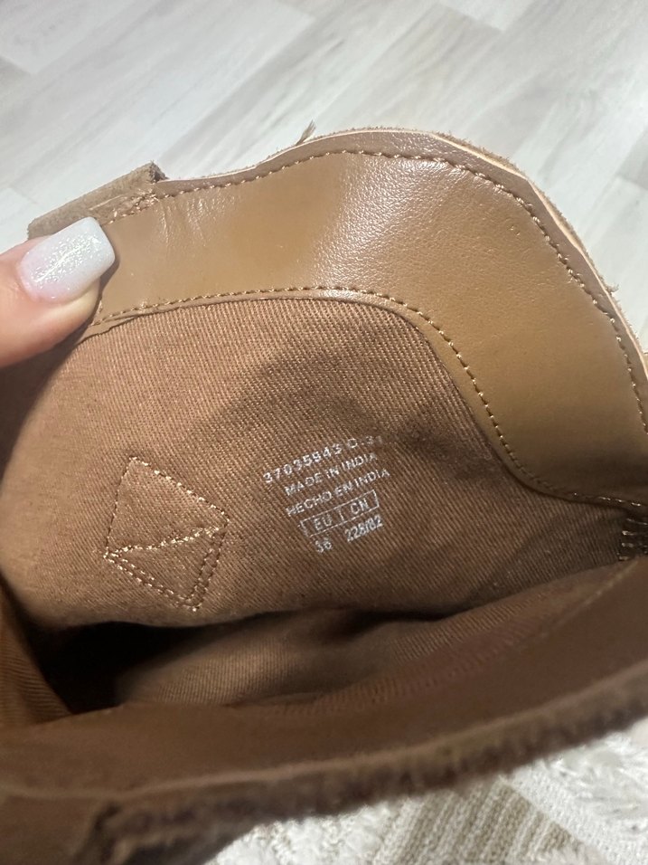 Kahverengi Süet Kadın Dolgu Topuklu çizme - Görsel 4