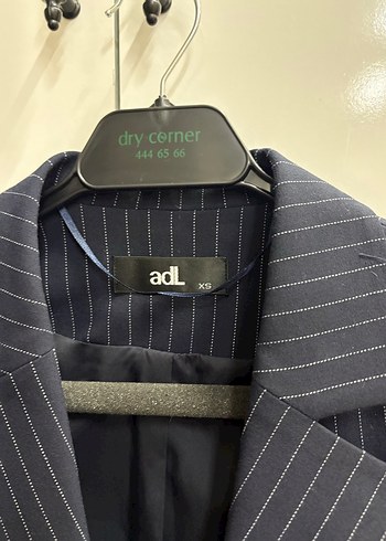 Çizgili Lacivert Kadın Blazer Ceket - Görsel 2