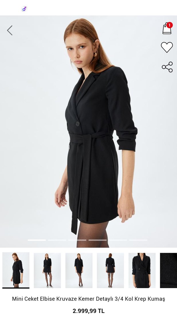 Siyah Takım Elbise tarzı ELBİSE - Görsel 2