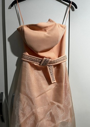 Kavun Rengi Mezuniyet elbisesi - Görsel 2