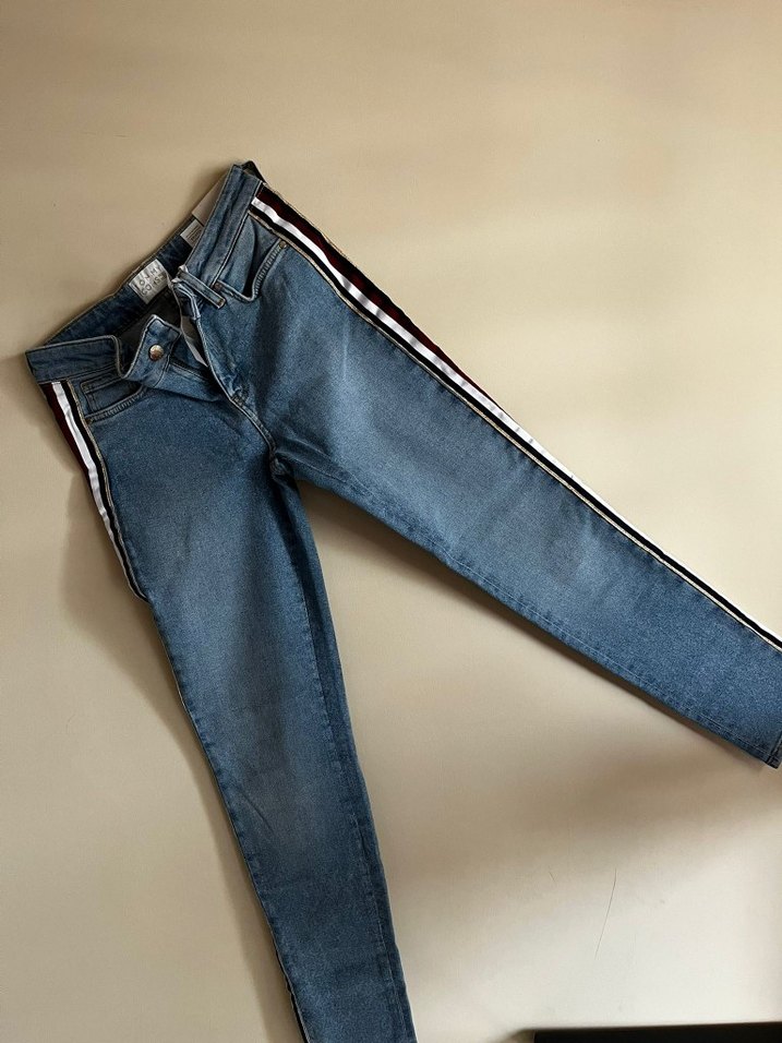 Gri Regular Fit Kadın Denim Pantolon - Görsel 5
