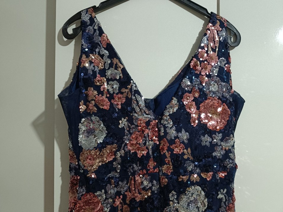 Çok Renkli Payetli Uzun Abiye Elbise - Görsel 2