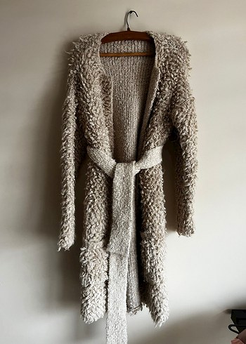 Bej Uzun Kadın Hırka - Görsel 2