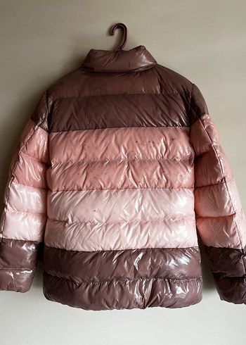 Düğmeli Pembe Pastel Kadın Kışlık Mont - Görsel 2