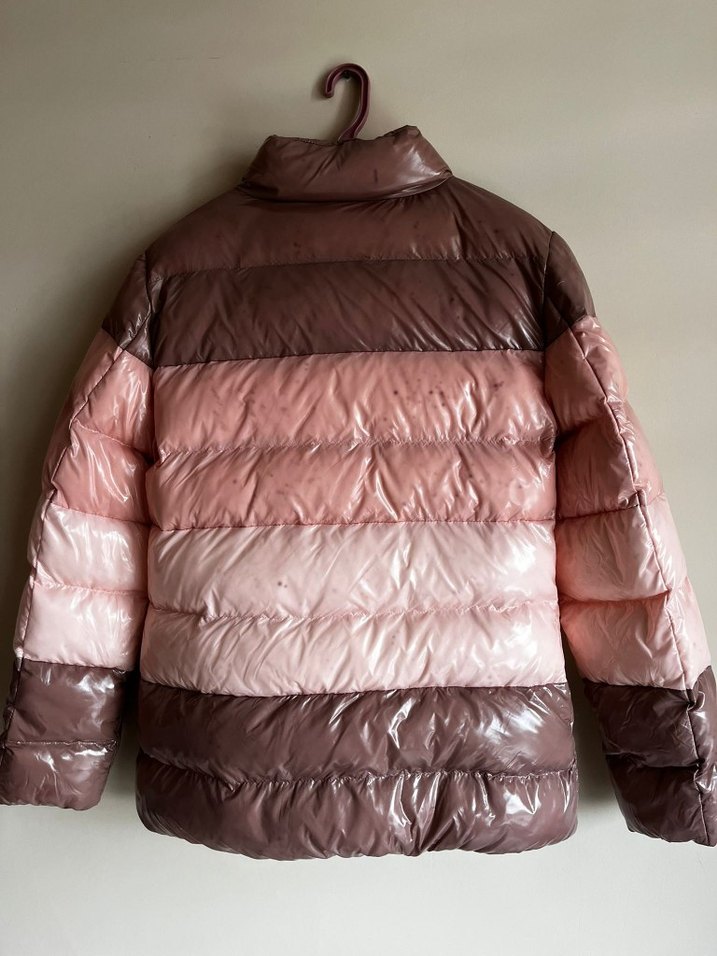 Düğmeli Pembe Pastel Kadın Kışlık Mont - Görsel 2