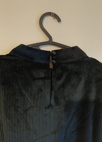 Chima Marka Siyah Midi Kadife Elbise - Görsel 8