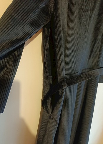 Chima Marka Siyah Midi Kadife Elbise - Görsel 7