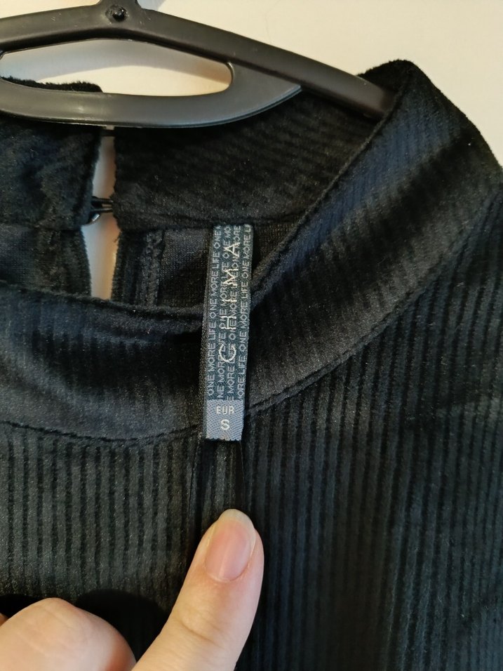 Chima Marka Siyah Midi Kadife Elbise - Görsel 4