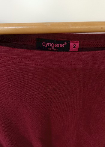 Bordo Kadın Midi Triko Elbise - Görsel 3