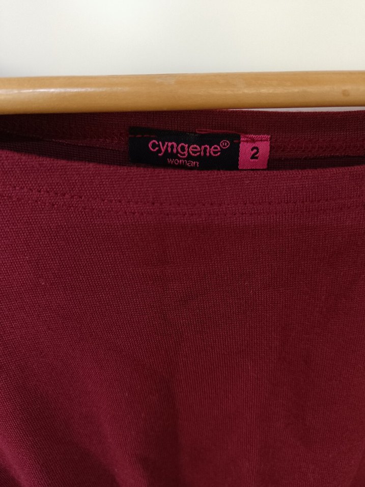 Bordo Kadın Midi Triko Elbise - Görsel 3